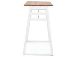 Table De Bar En Bois Design "Javier" 150cm Blanc -Electroménager Soldes meuble de bar 14115011