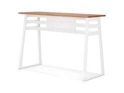 Table De Bar En Bois Design "Javier" 150cm Blanc -Electroménager Soldes meuble de bar 14115013