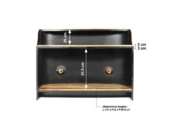 Meuble Bar Rouge Avec Plateau En Bois De Manguier Combi -Electroménager Soldes meuble de bar 15716767