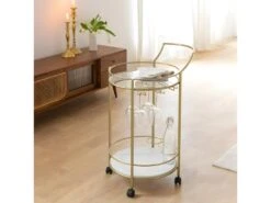 Desserte En Métal Doré Rachel 9 Desserte En Métal Doré Rachel -Electroménager Soldes meuble de bar 15716797