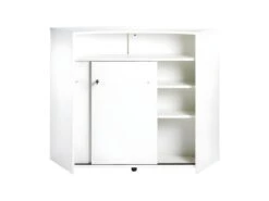 Grand Comptoir De Bar Blanc - DAEMAR N°4 -Electroménager Soldes meuble de bar 17627111