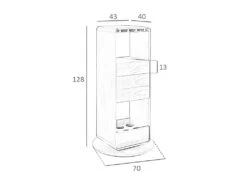 Meuble Bar Pivotant De Noyer 3115 ANGEL CERDA -Electroménager Soldes meuble de bar 18429377