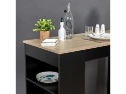 Table Bar Avec étagères Intégrées Cheers -Electroménager Soldes meuble de bar 19149817