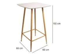 Table Mange-debout Style Scandinave 4 Personnes -Electroménager Soldes meuble de bar 20105859