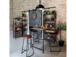 Table Bar Avec Buffet Bakos 153x80cm Beige - ATMOSPHERA 11 Table Bar Avec Buffet Bakos 153x80cm Beige - ATMOSPHERA -Electroménager Soldes meuble de bar 21046525