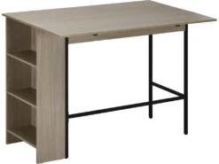 Table De Bar Extensible GALWAY Grise Et Noire -Electroménager Soldes meuble de bar 21988407