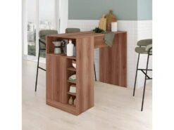 Comptoir De Cuisine - Table 1 Porte 7 Niches Châtaignier -Electroménager Soldes meuble de bar 22969771