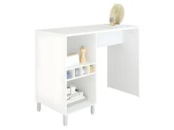 Comptoir De Cuisine - Table 6 Niches Blanc 135 Cm 8 Comptoir De Cuisine - Table 6 Niches Blanc 135 Cm -Electroménager Soldes meuble de bar 22969779