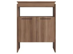 Comptoir BAR 2 Portes 2 Niches Châtaignier FLOAT -Electroménager Soldes meuble de bar 22969795