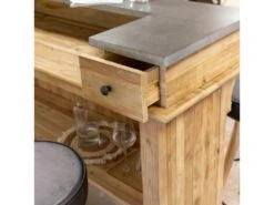 Meuble Bar En Bois Recyclé Garance 180 Cm -Electroménager Soldes meuble de bar 22999903