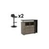 Ensemble "Mange Debout" : Meuble De Bar METEORITE + 2 Tabourets De Bar CALAS - Noir Et Gris 2 Ensemble "Mange Debout" : Meuble De Bar METEORITE + 2 Tabourets De Bar CALAS - Noir Et Gris -Electroménager Soldes meuble de bar 714665