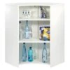 Meuble Bar Comptoir Cuisine Blanc 107 Cm - Coloris: Capitons Rouges 922