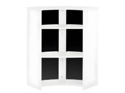 Meuble Comptoir Meuble Bar 96 Cm Face Noire - Coloris: Blanc