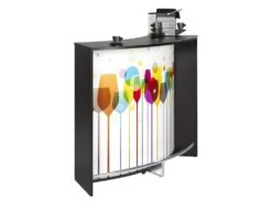Comptoir D'Accueil 2 Portes Noir 135 Cm - Coloris: Verres 941 -Electroménager Soldes meuble de bar 9155441