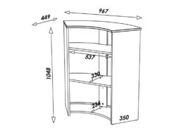 Meuble Comptoir Bar 96 Cm Blanc 3 Niches - Coloris: New York 500 -Electroménager Soldes meuble de bar 9155449