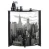 Meuble-Comptoir Bar 96 Cm Noir 3 Niches - Coloris: New York 500