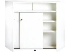 Comptoir D'Acceuil 2 Portes Blanc 135 Cm - Coloris: Drapeau Suisse 650