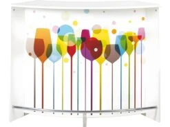 Meuble Bar, Meuble Comptoir Blanc 135 Cm - Coloris: Verres 941 9 Meuble Bar, Meuble Comptoir Blanc 135 Cm - Coloris: Verres 941 -Electroménager Soldes meuble de bar 9155493