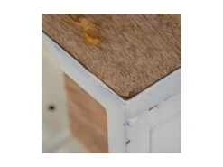 VESTA - Meuble Cyclo-Vintage 3 Tiroirs Métal Et Bois -Electroménager Soldes meuble de bar 9155579