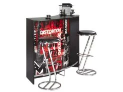 Meuble Bar Comptoir D'Accueil Noir 135 Cm - Coloris: Rock 451 -Electroménager Soldes meuble de bar 9155595