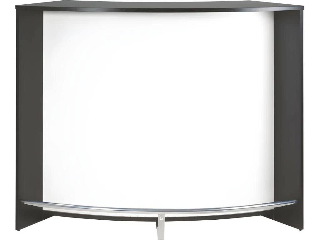 Comptoir D'Accueil 2 Portes Noir 135 Cm - Coloris: Blanc 4 Comptoir D'Accueil 2 Portes Noir 135 Cm - Coloris: Blanc – Image 2