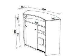 Comptoir D'Accueil 2 Portes Noir 135 Cm - Coloris: Blanc 7 Comptoir D'Accueil 2 Portes Noir 135 Cm - Coloris: Blanc -Electroménager Soldes meuble de bar 9155611