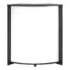 Meuble-Comptoir Bar 96 Cm Noir 3 Niches - Coloris: Blanc