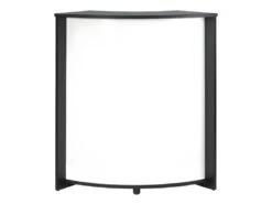 Meuble-Comptoir Bar 96 Cm Noir 3 Niches - Coloris: Blanc
