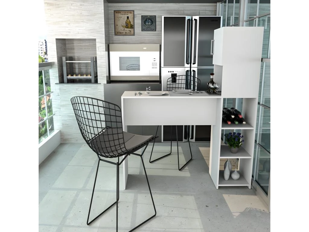 Rangement De Cuisine Et Table Blancs 5 Rangement De Cuisine Et Table Blancs – Image 3