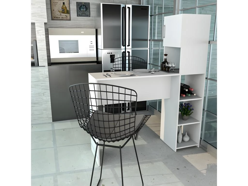 Rangement De Cuisine Et Table Blancs 6 Rangement De Cuisine Et Table Blancs – Image 4