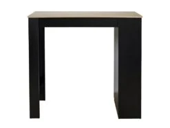 KANPE - Table De Bar Mange-Debout Avec Etagères -Electroménager Soldes meuble de bar 9399343