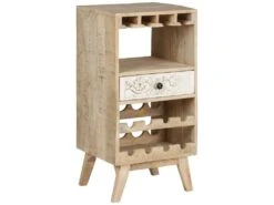 Casier à Vin Avec étagére Et Tiroir 45x90x40 Cm Bois WOMO-DESIGN
