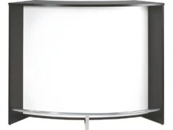 Meuble Bar Comptoir D'Accueil Noir 135 Cm - Coloris: Blanc