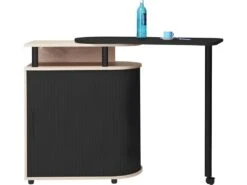 Mange-Debout Table Pivotante Chêne Noir -Electroménager Soldes meuble de bar 9853029