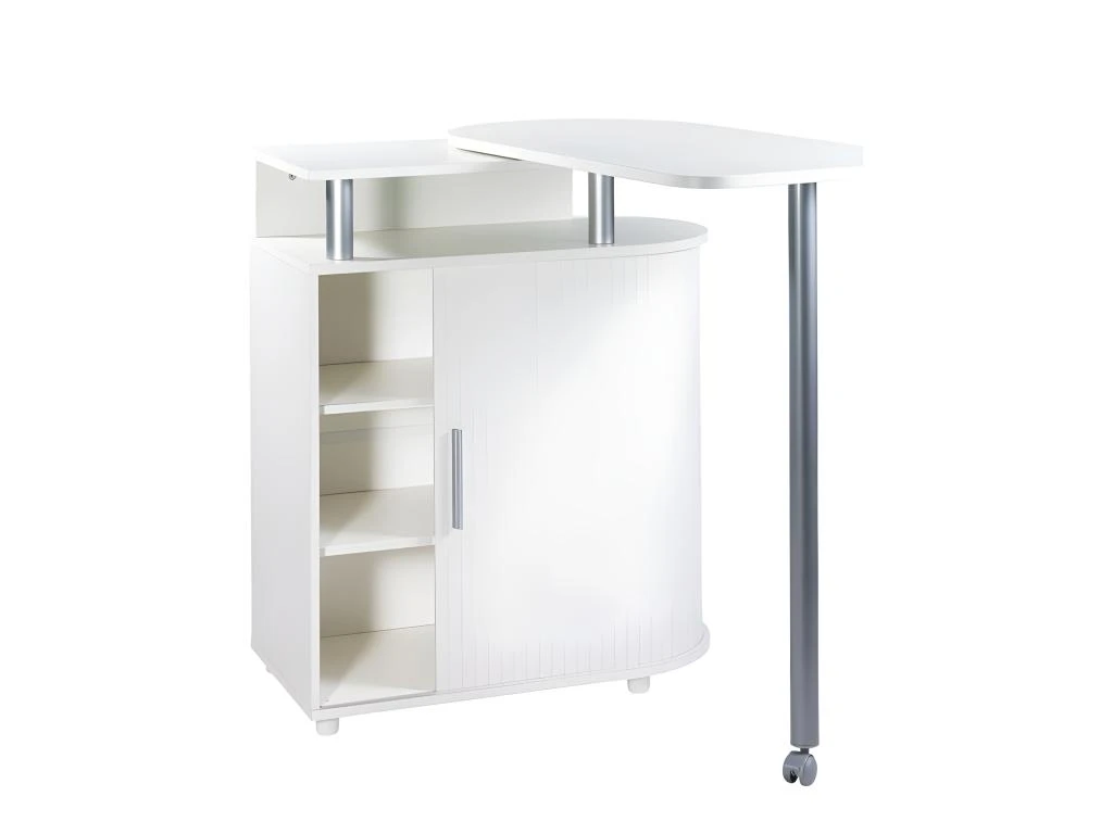 Mange-Debout Blanc Table Pivotante 3 Mange-Debout Blanc Table Pivotante