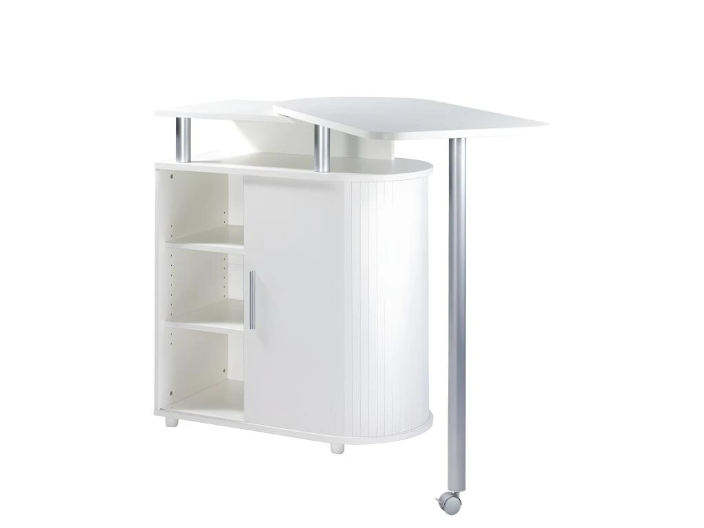 Mange-Debout Blanc Table Pivotante 5 Mange-Debout Blanc Table Pivotante – Image 3