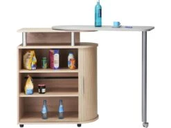 Desserte De Cuisine Et Table Pivotante Chêne -Electroménager Soldes meuble de bar 9853179