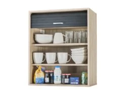 Meuble Cuisine Chêne Bicolore 60 Cm H 72 Cm - Coloris: Noir