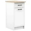 ASTRA - Meuble De Cuisine Bas Style Moderne - 50x82x46 - 1 Porte+1 Tiroir -Electroménager Soldes meuble de cuisine 10038277