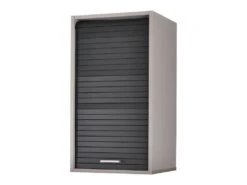 Meuble Cuisine Alu Bicolore 40 Cm H 72 Cm - Coloris: Noir