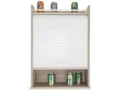 Meuble De Cuisine Chêne 1 Rideau 4 Niches - Coloris: Blanc