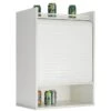 Element De Cuisine Blanc 3 Niches 1 Rideau - Coloris: Blanc -Electroménager Soldes meuble de cuisine 10038631