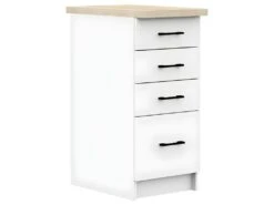 ASTRA - Meuble De Cuisine Bas Style Moderne - 40x82x46 - 4 Tiroirs