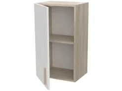 Meuble Haut De Cuisine Coloris Chêne Kronberg, Blanc - Longueur 40 X Hauteur 70 X Profondeur 30 Cm -Electroménager Soldes meuble de cuisine 10585021