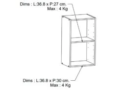 Meuble Haut De Cuisine Coloris Chêne Kronberg, Blanc - Longueur 40 X Hauteur 70 X Profondeur 30 Cm -Electroménager Soldes meuble de cuisine 10585023
