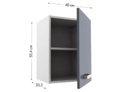 Cuisine Complète - 300 Cm - 10 éléments De Rangements - Gris & Blanc - TRATTORIA -Electroménager Soldes meuble de cuisine 12218043