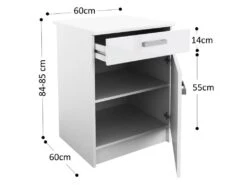 Cuisine Complète - 300 Cm - 10 éléments De Rangements - Blanc - TRATTORIA -Electroménager Soldes meuble de cuisine 12282101
