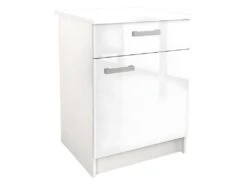 Cuisine Complète - 300 Cm - 10 éléments De Rangements - Blanc - TRATTORIA -Electroménager Soldes meuble de cuisine 12282107