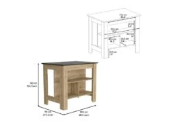 Ilot De Cuisine Milan -Electroménager Soldes meuble de cuisine 12330915