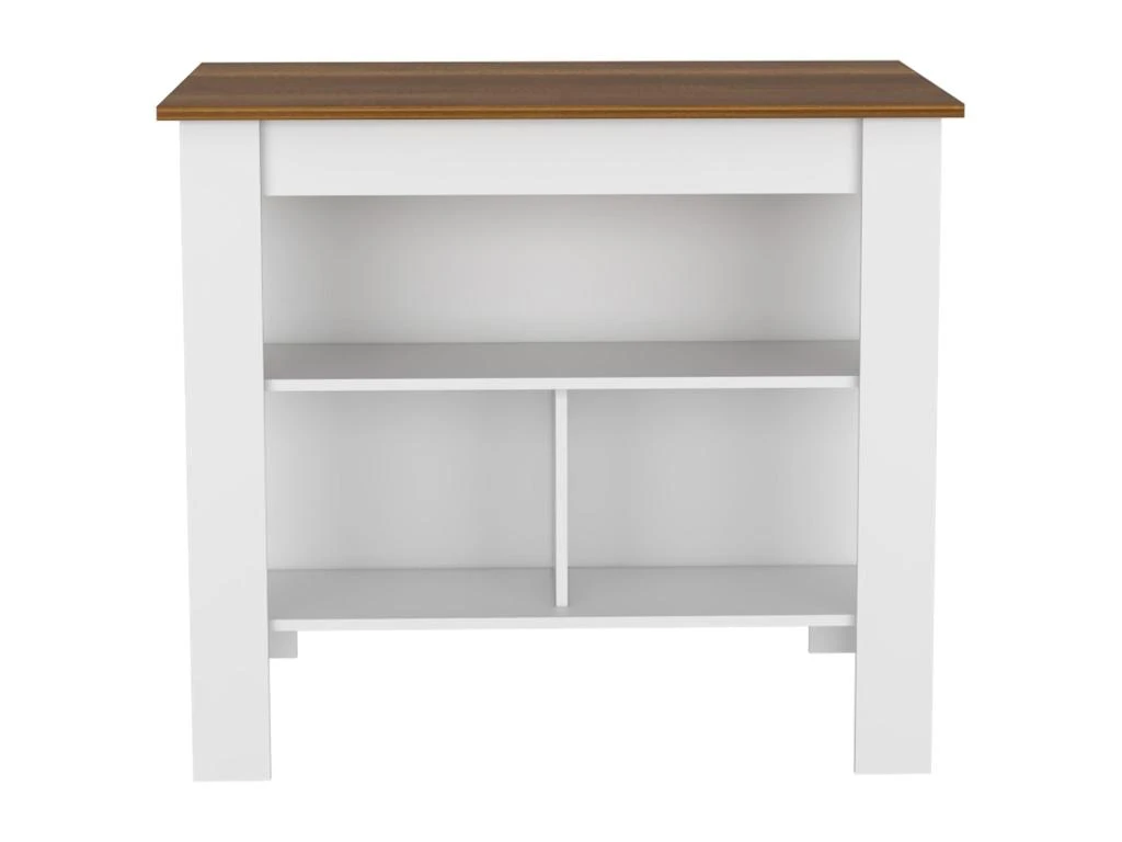 Ilot De Cuisine Milan - Blanc Et Caramel 4 Ilot De Cuisine Milan - Blanc Et Caramel – Image 2